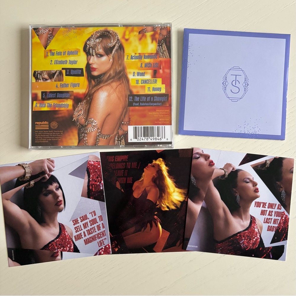 Taylor Swift The Life of a Showgirl: It's Rapturous Edition CD with Photocards